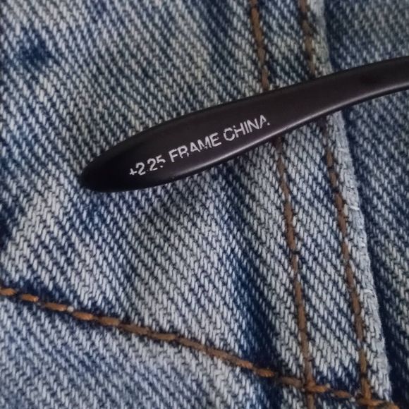 VINTAGE Circa Round Black Glasses Sun Reading Retro Plastic Frames +2.25 - Picture 6 of 9